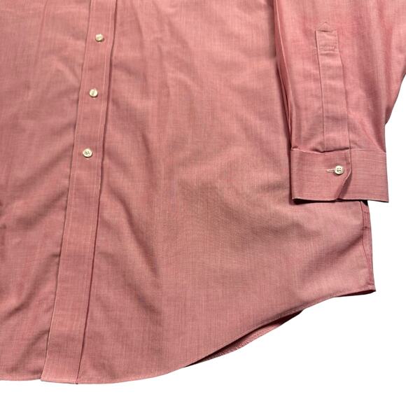Brooks Brothers Madison Men's 17.5/34 Button Down Shirt Pink Non-iron Supima - Picture 3 of 6